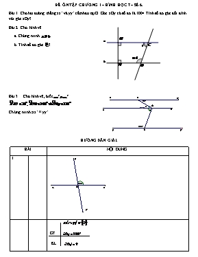 Đề ôn tập chương I  Hình học 7  Số 6